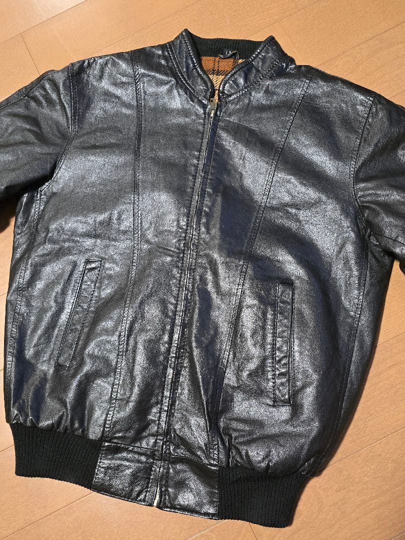 70s.ジャパンビンテージ.レザージャケットCAROL .矢沢永吉