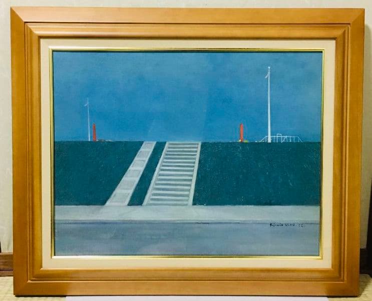 堤　油絵　P10（530×410mm）