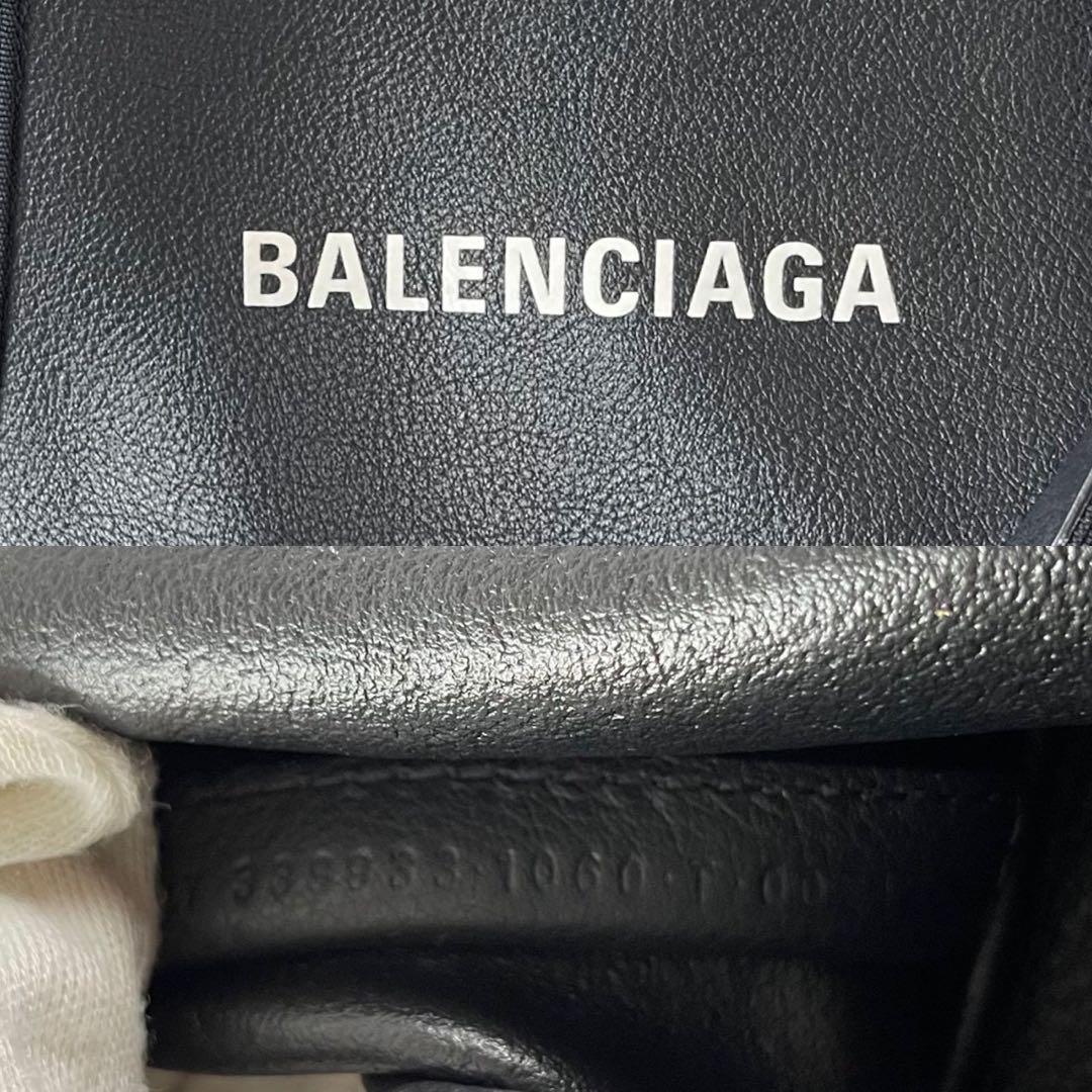 【極美品】バレンシアガ ネイビーカバス S トートバッグ エブリデイ レザー 黒