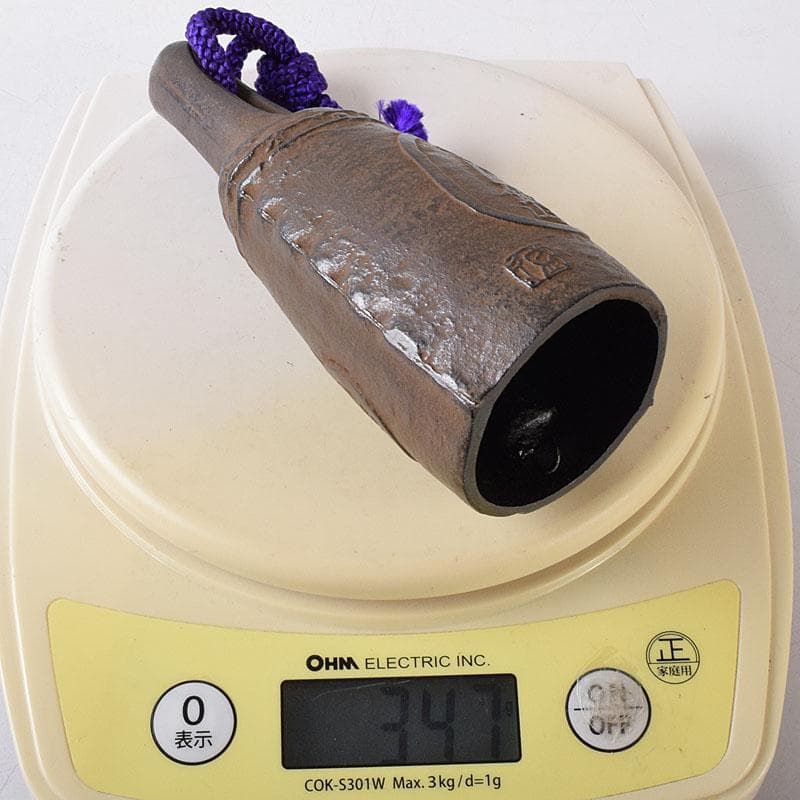 南部鉄器　釜師　鈴木盛久造　南部砂鉄鈴　手振り鈴　共箱　C　R8151