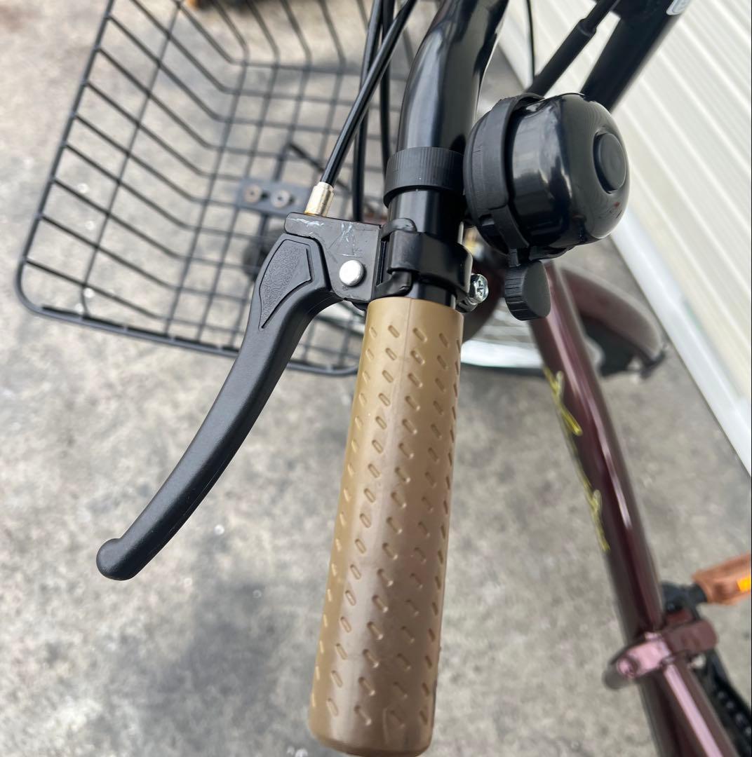 20インチ折りたたみ自転車 シマノ ブラウン 折り畳み 自転車