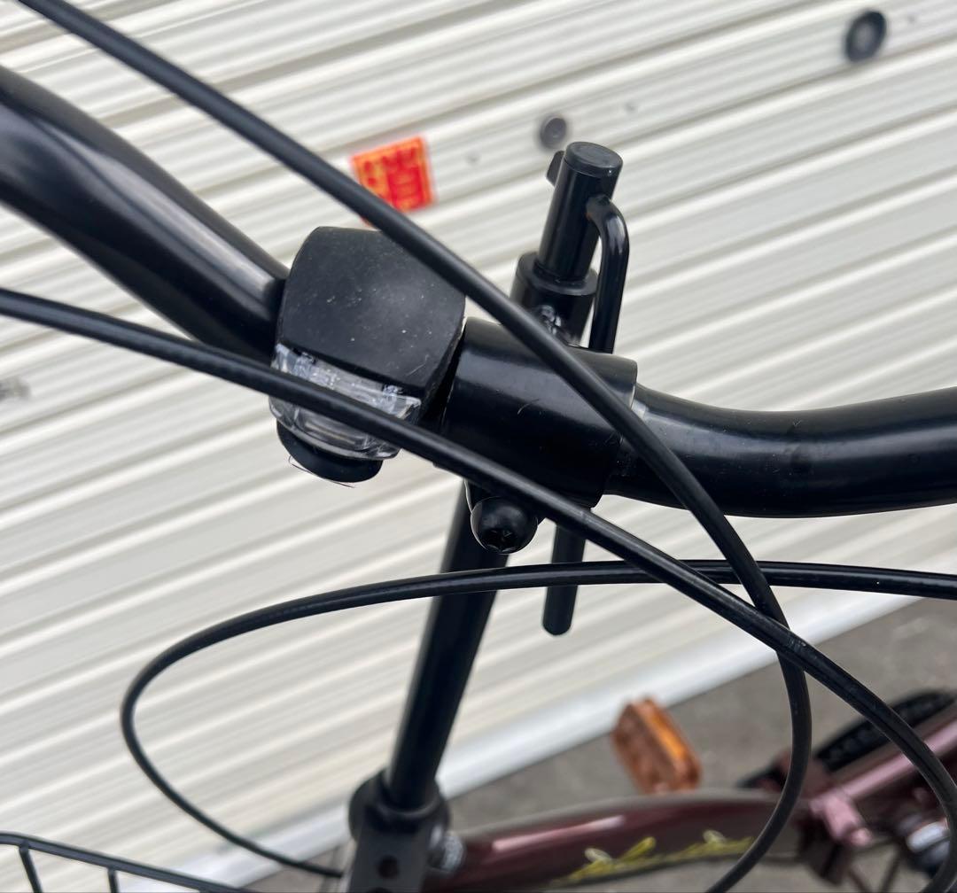 20インチ折りたたみ自転車 シマノ ブラウン 折り畳み 自転車