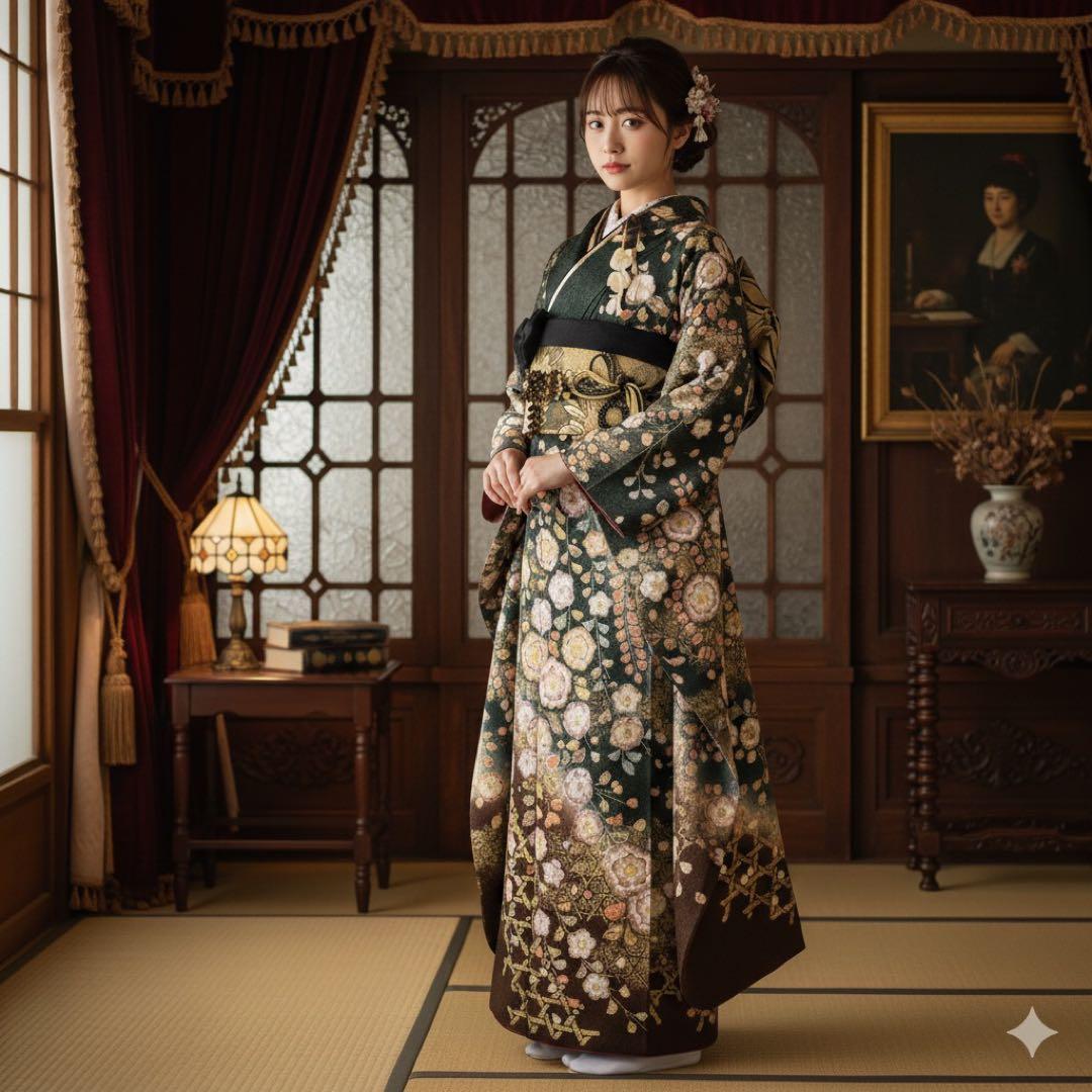 美品　辻ヶ花　花絞り　金通し　金駒刺繍　染分け　秀品　振袖　フルセット 振り袖