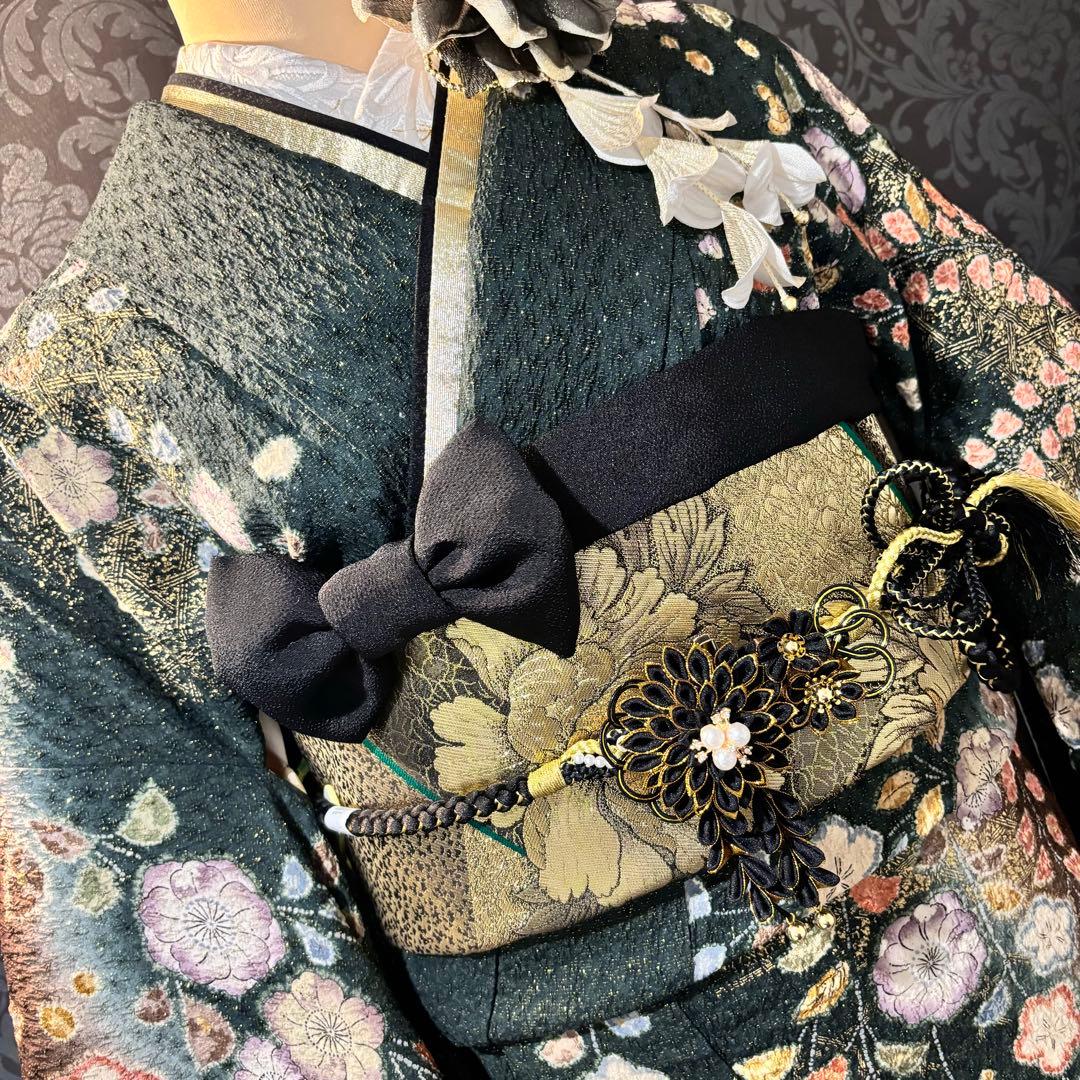 美品　辻ヶ花　花絞り　金通し　金駒刺繍　染分け　秀品　振袖　フルセット 振り袖