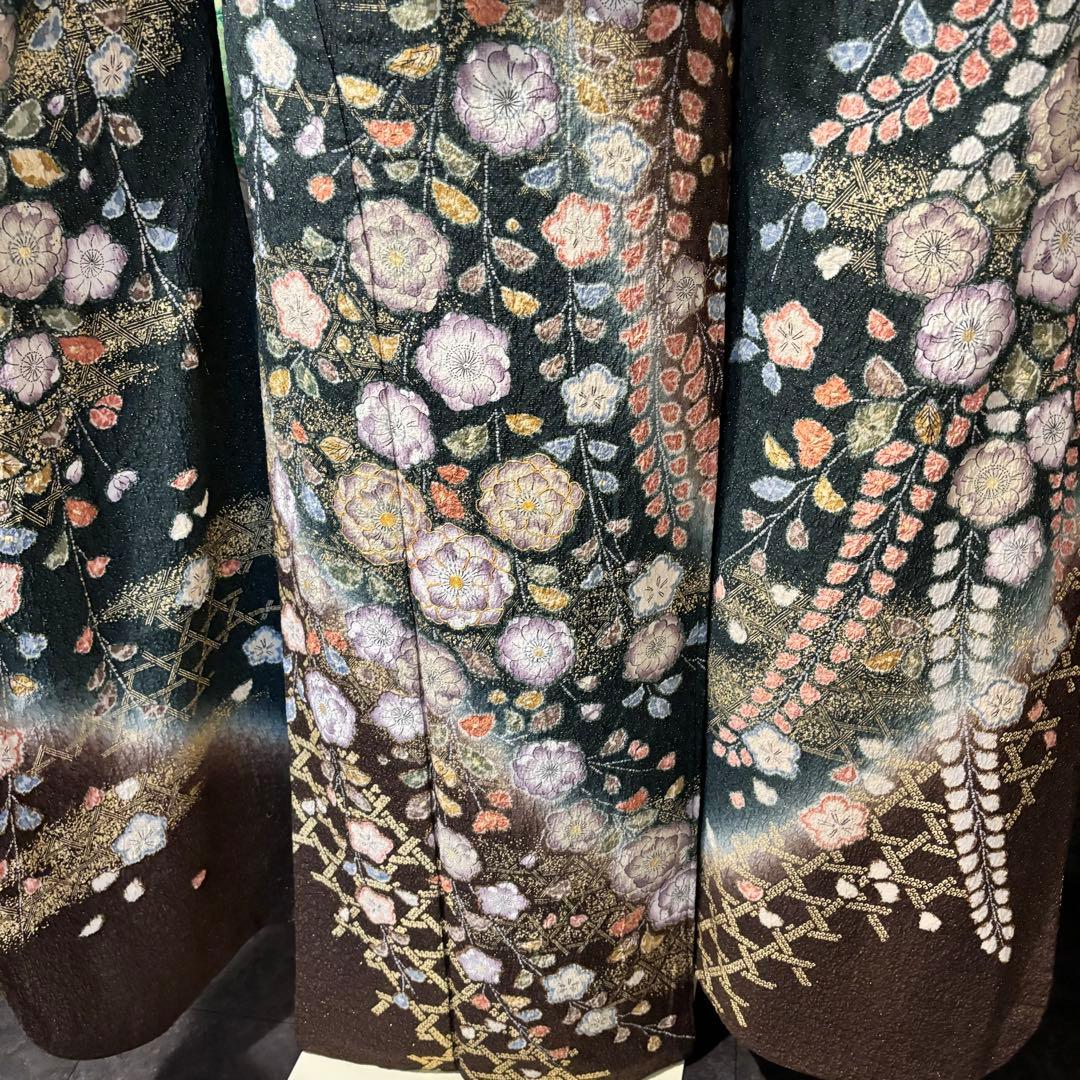 美品　辻ヶ花　花絞り　金通し　金駒刺繍　染分け　秀品　振袖　フルセット 振り袖