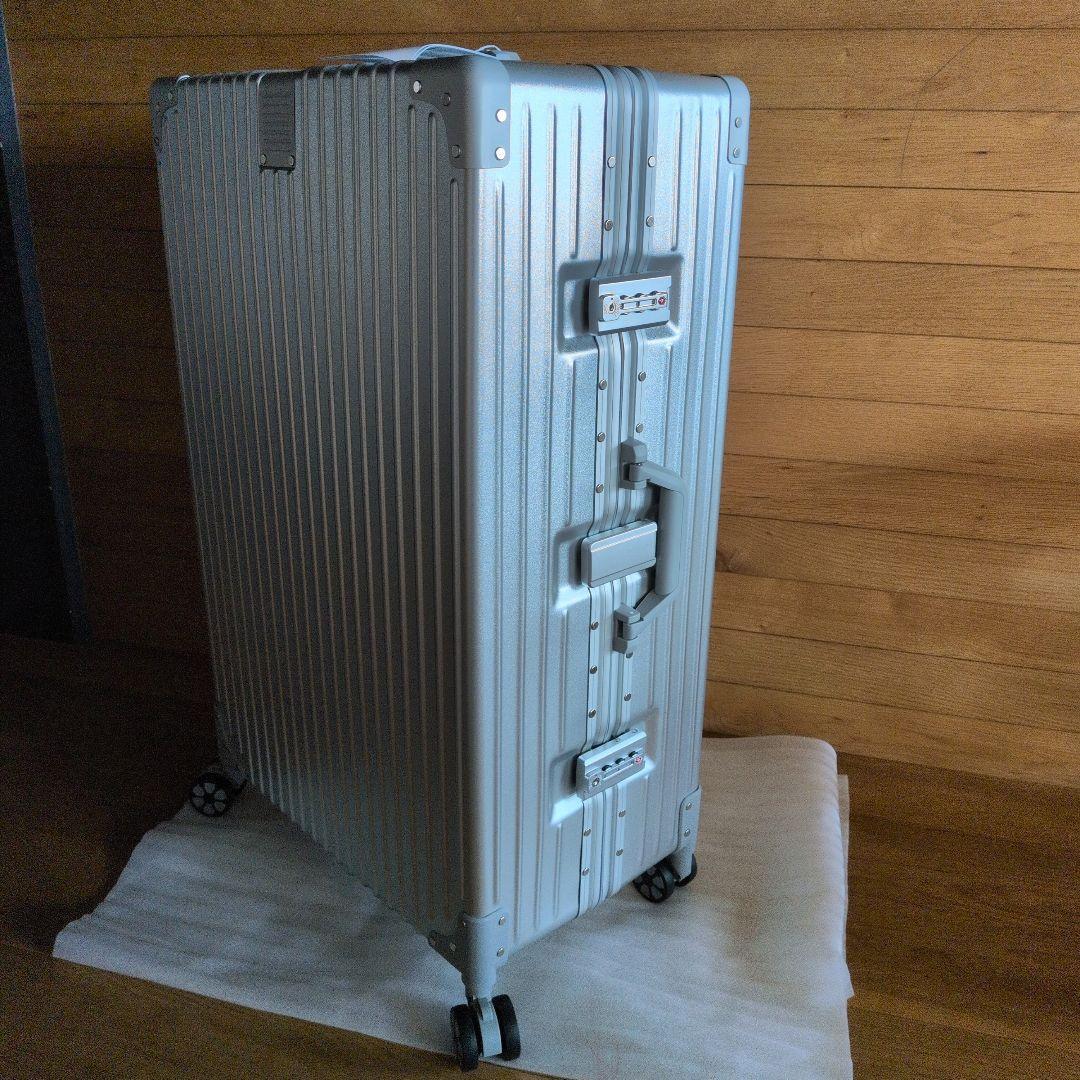 スーツケース キャリーケース アルミ シルバー 大容量 XL 長期 旅行 出張