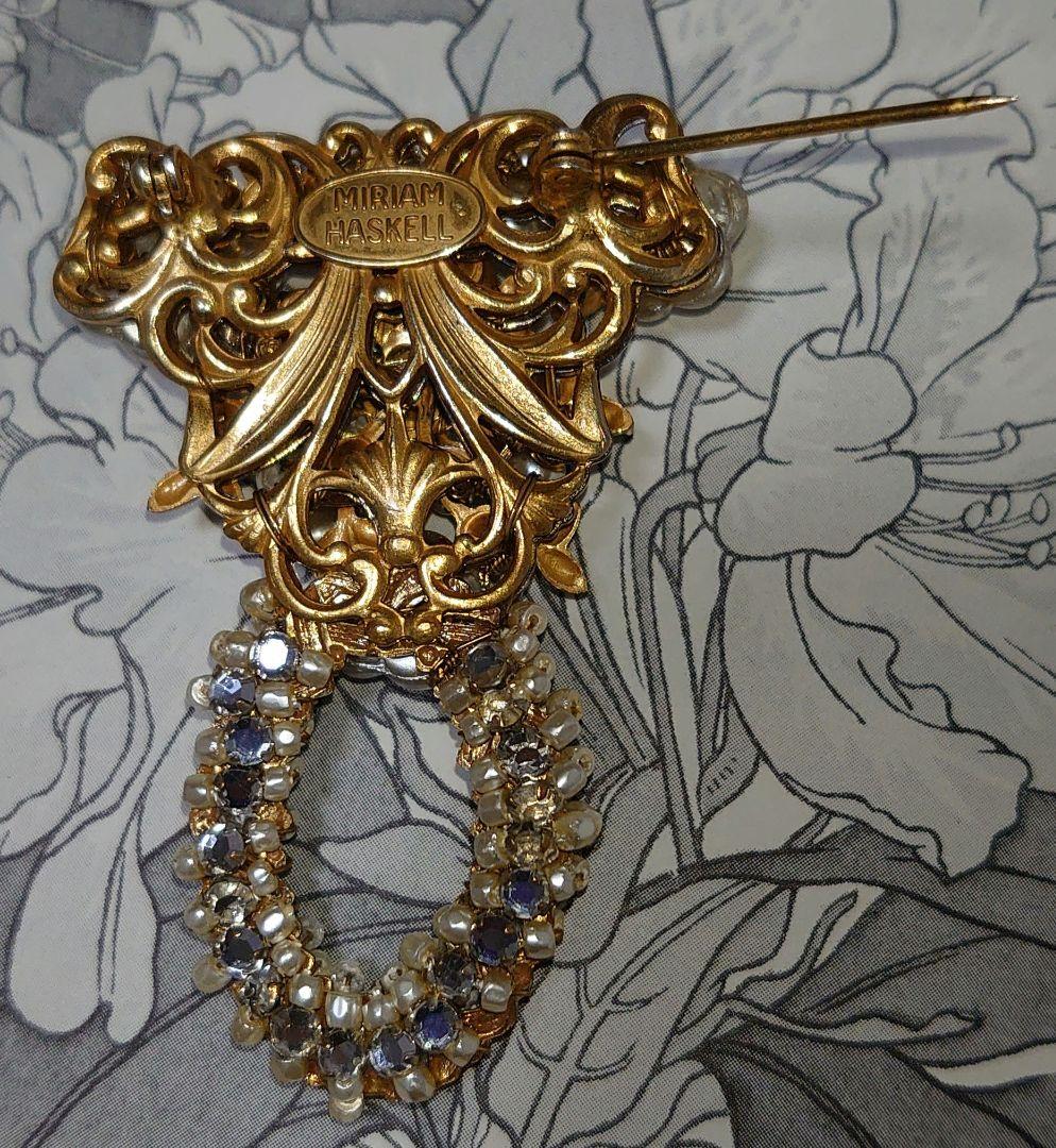 Miriam Haskell ミリアムハスケル パール ビーズ ブローチ