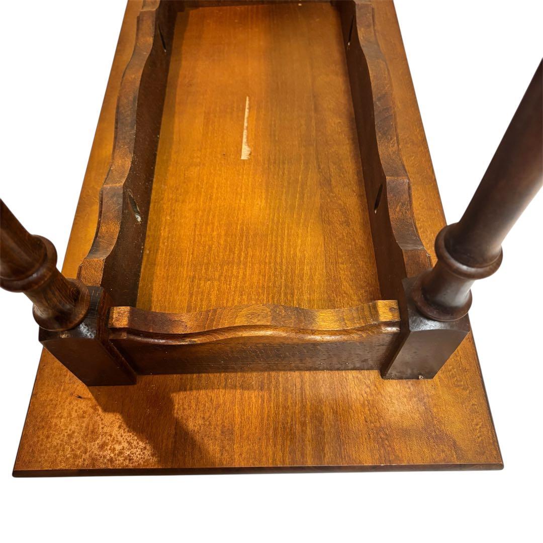 カリモク家具 コロニアル テーブル サイドテーブル 花台 木製 オールドカリモク