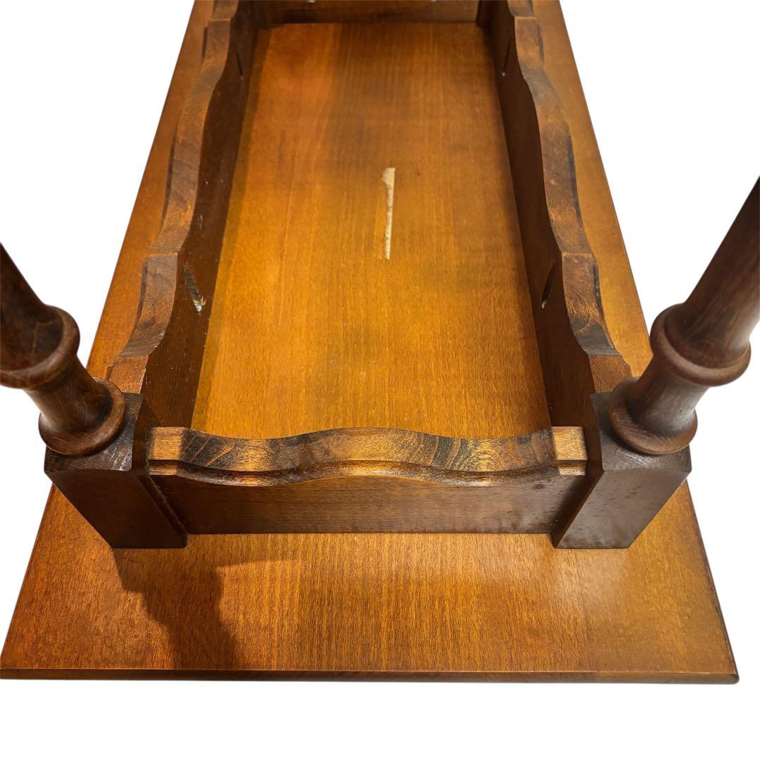 カリモク家具 コロニアル テーブル サイドテーブル 花台 木製 オールドカリモク