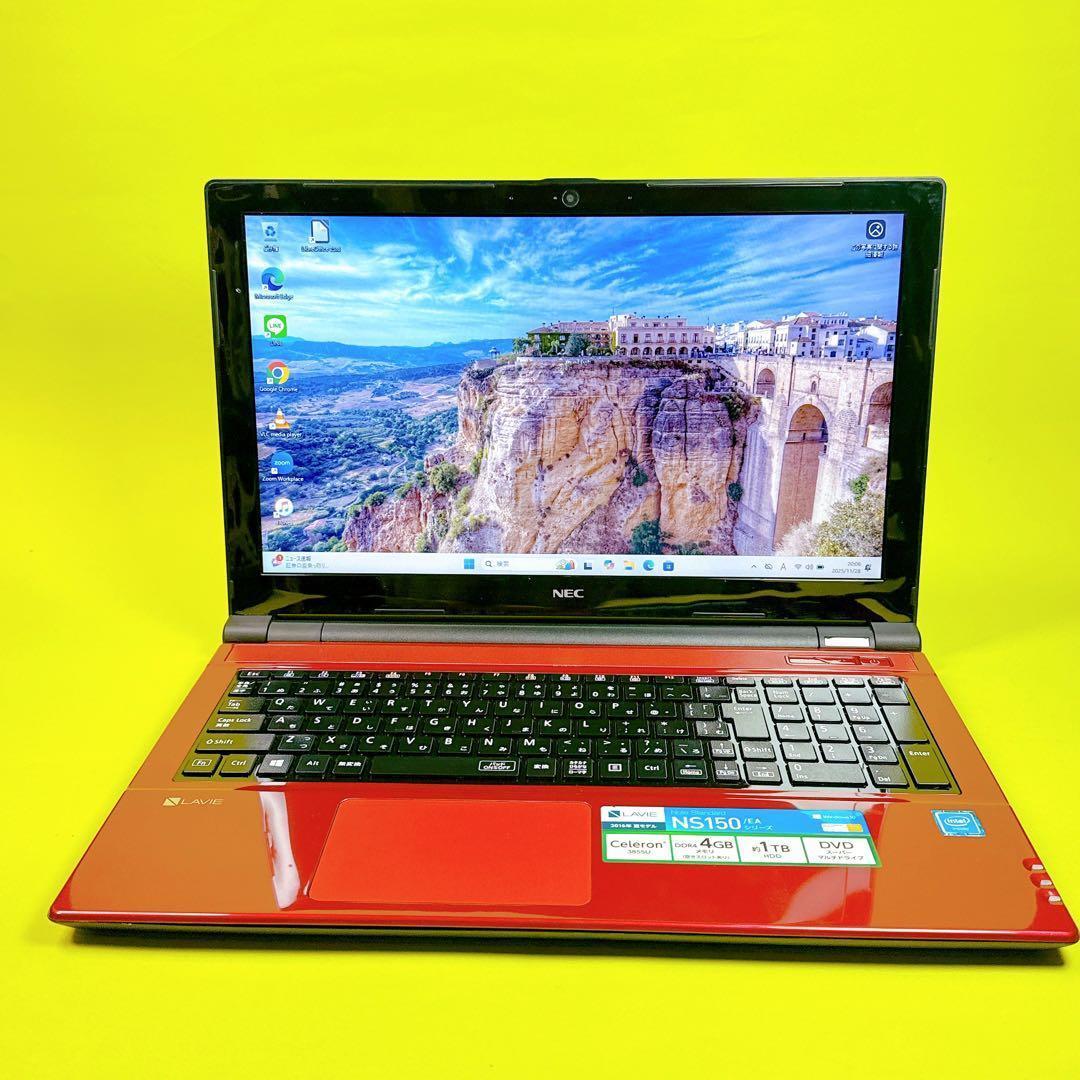 贅沢1TB‼️windows11⭐️12GB 快速ノートパソコン カメラオフィス