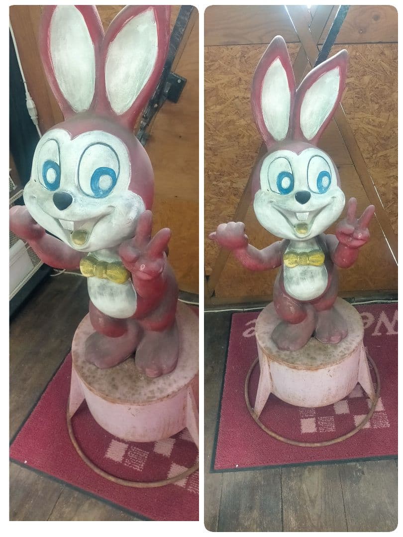 広島北部引取可能 昭和レトロ当時物1972年 ぴょんちゃん店舗用 店頭用非売品