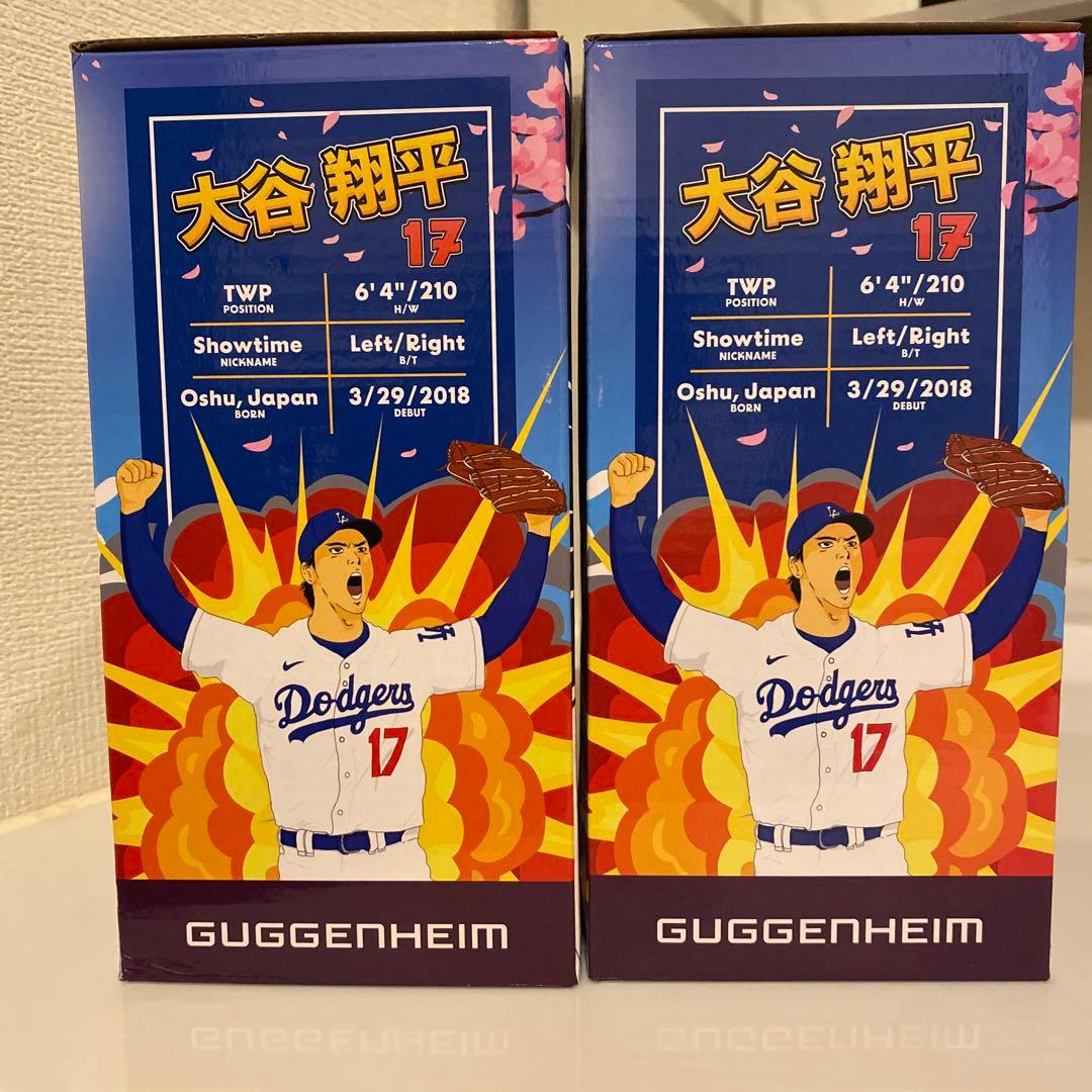大谷翔平　初　ボブルヘッド　グレー 白　2体セット　ドジャース　2024年　美品