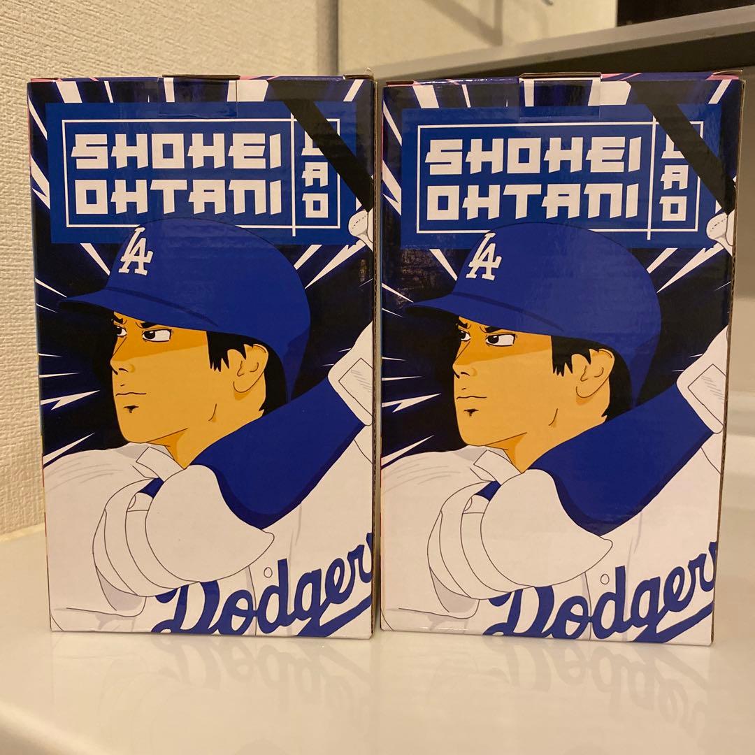 大谷翔平　初　ボブルヘッド　グレー 白　2体セット　ドジャース　2024年　美品