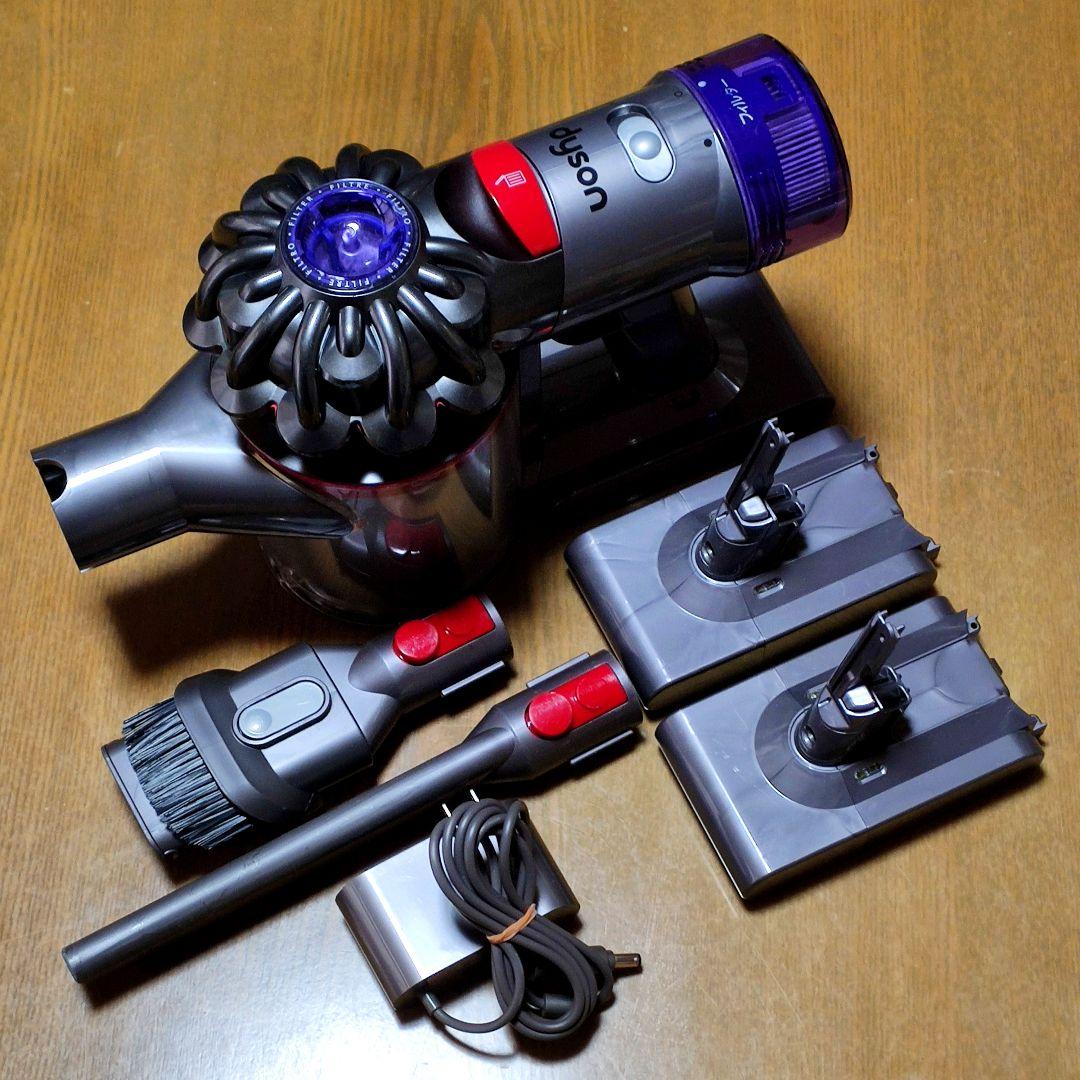 ダイソン V8 SV10 掃除機 分解清掃済み 動作品 純正バッテリー３つセット