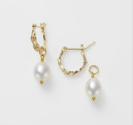 ☆美品☆アガットagete K10 パールチャームピアスセット