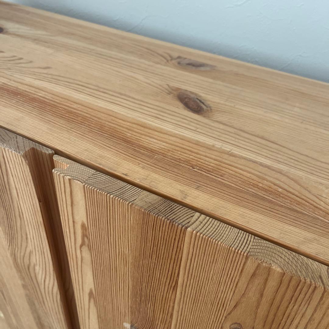 IKEA IVER 木製4段シェルフ 扉付き収納 引き出し付き