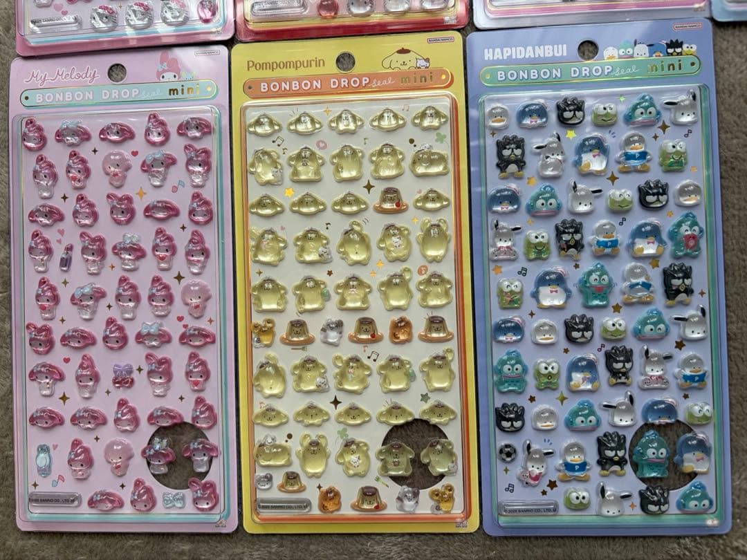 〈正規品〉ボンボンドロップシール ミニ サンリオ 7枚セット