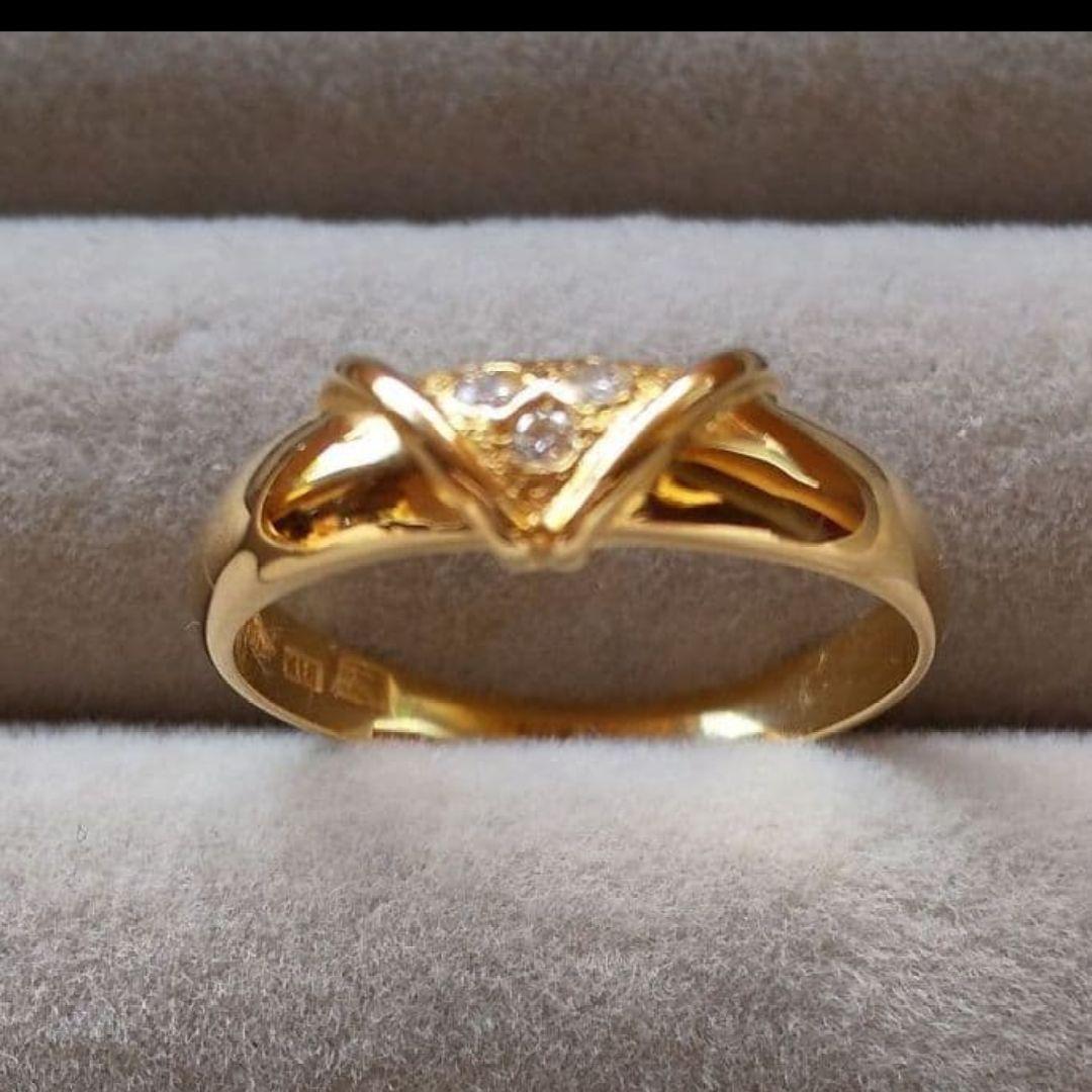 セイコー　リング　10号　K18 18金　新品仕上　SEIKO　ダイヤ