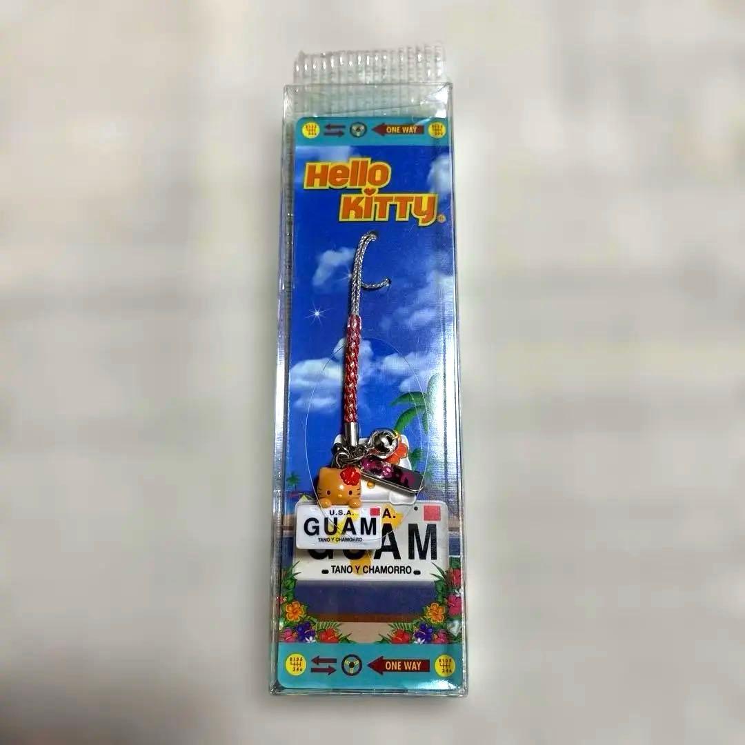 グアム限定日焼けキティライセンスプレート根付2008年箱入未開封