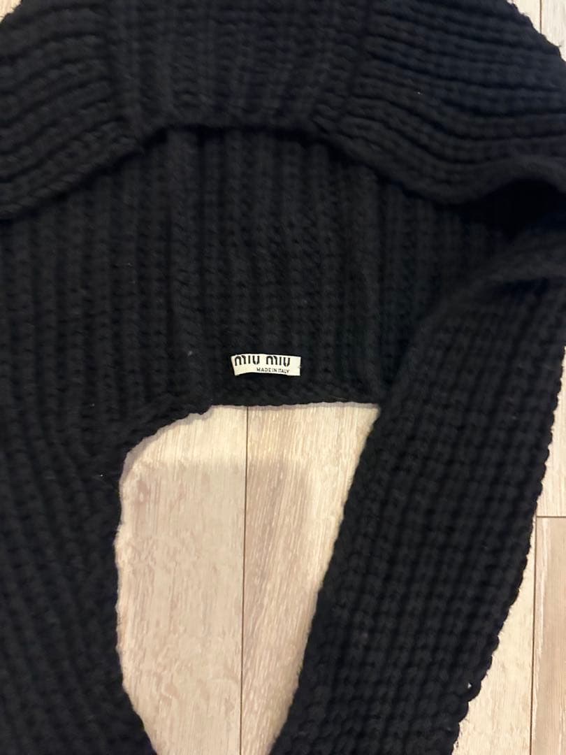 本日価格　 miu miu ニット帽 ブラック　マフラー