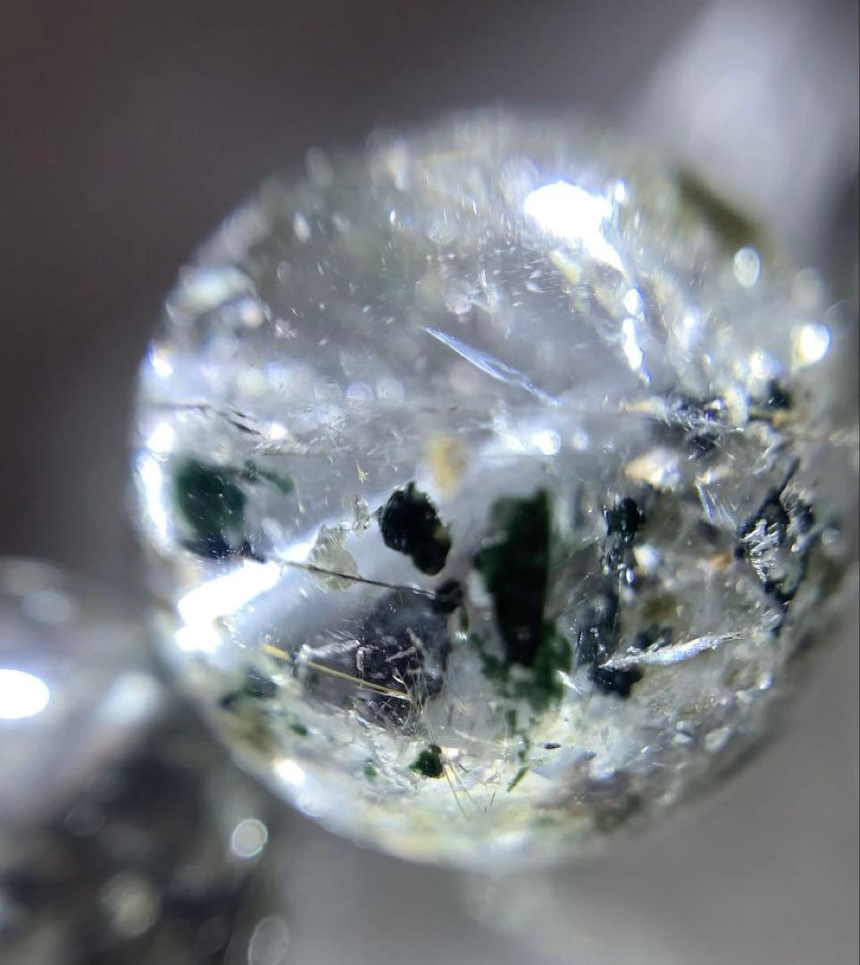 ★かな様★ ①★最高品質★超激レアグリーンマイカinクォーツ　ブレスレット