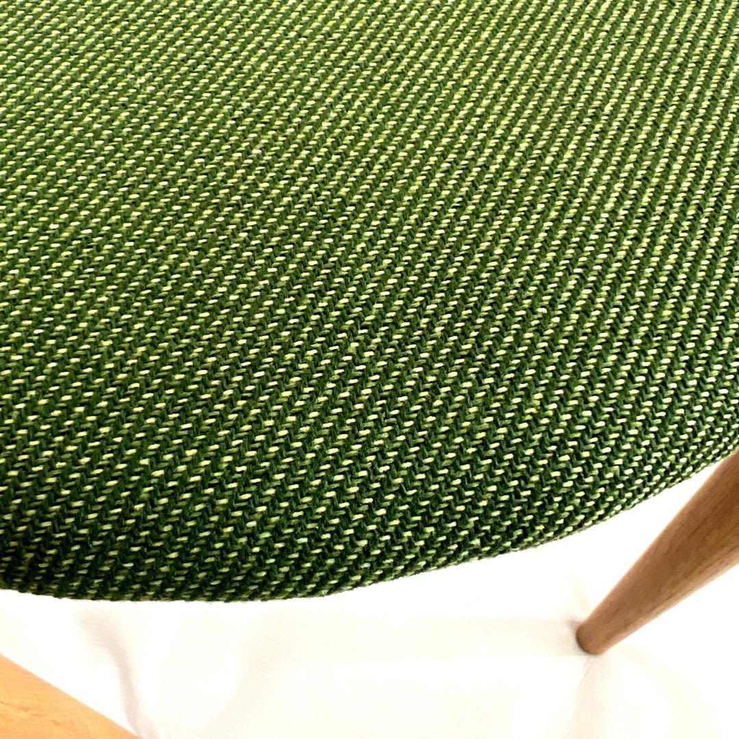 スタッキングスツール・グリーンファブリック・2脚セット・送料込み