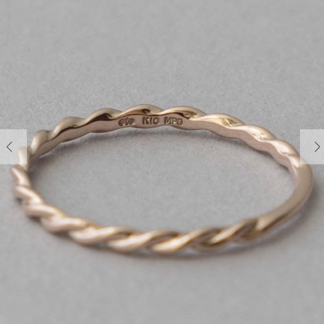 ete K10MPG ツイストリング 3号 エテ ピンクゴールド ピンキーリング