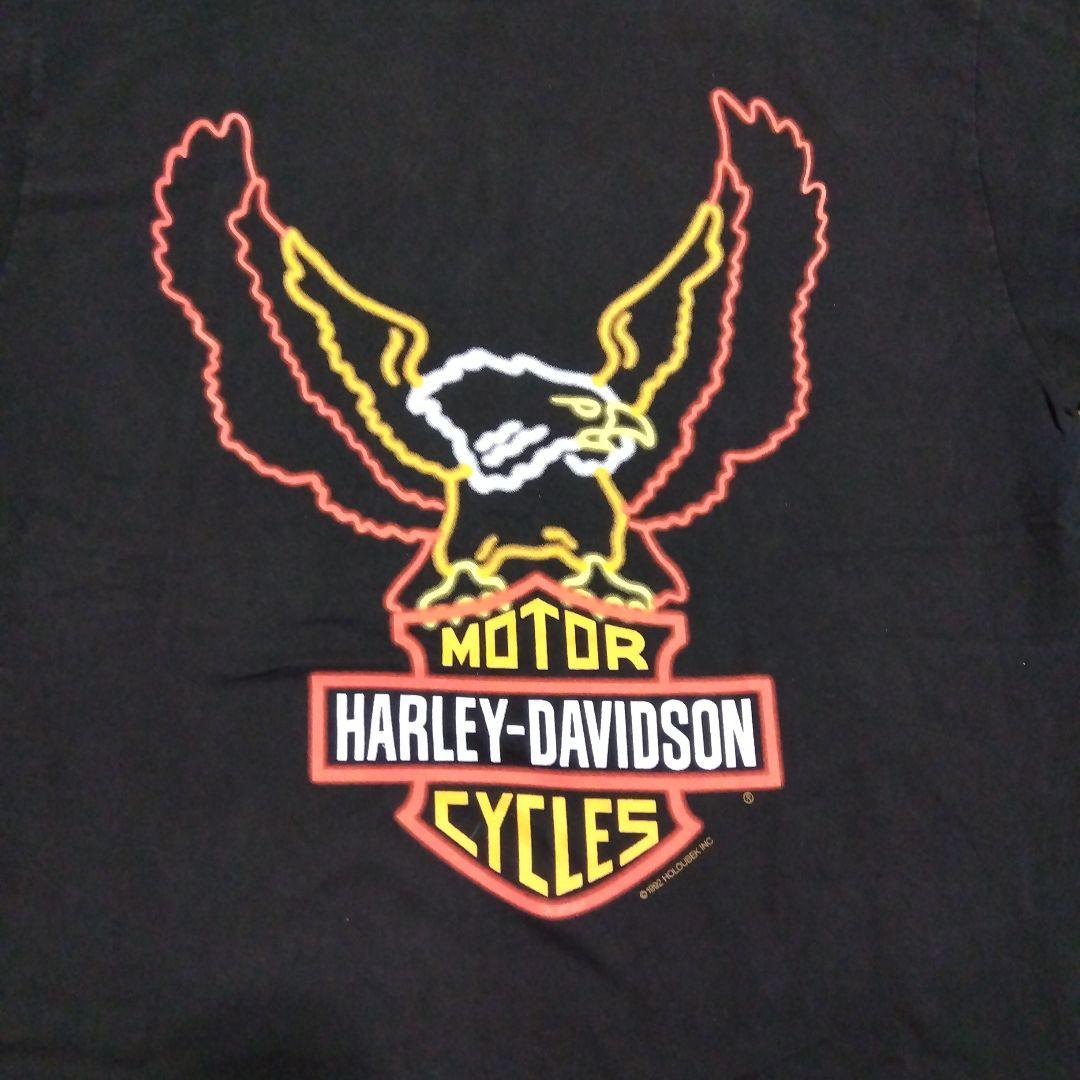 90's HARLEY DAVIDSON ネオンプリント ヴィンテージ Tシャツ