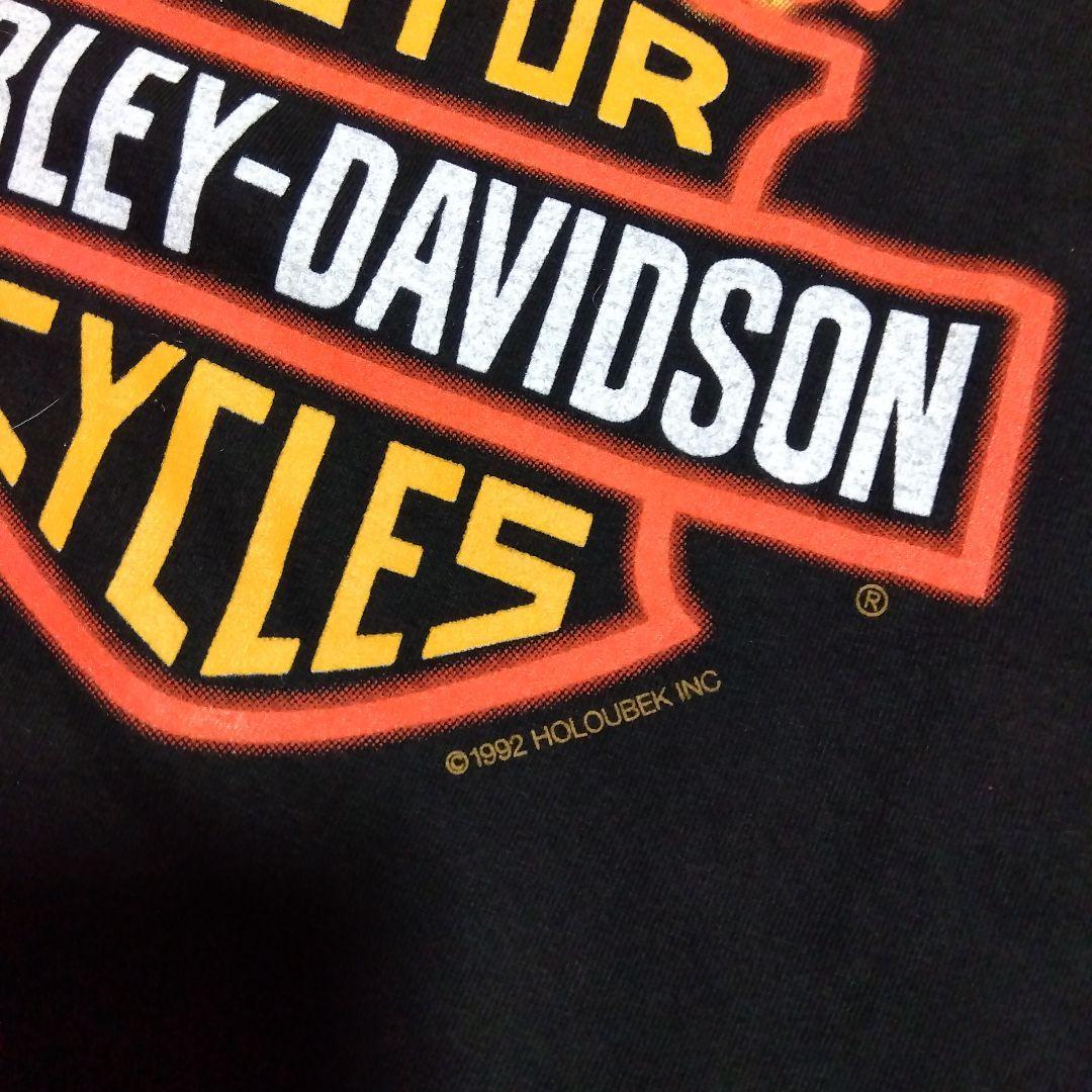 90's HARLEY DAVIDSON ネオンプリント ヴィンテージ Tシャツ
