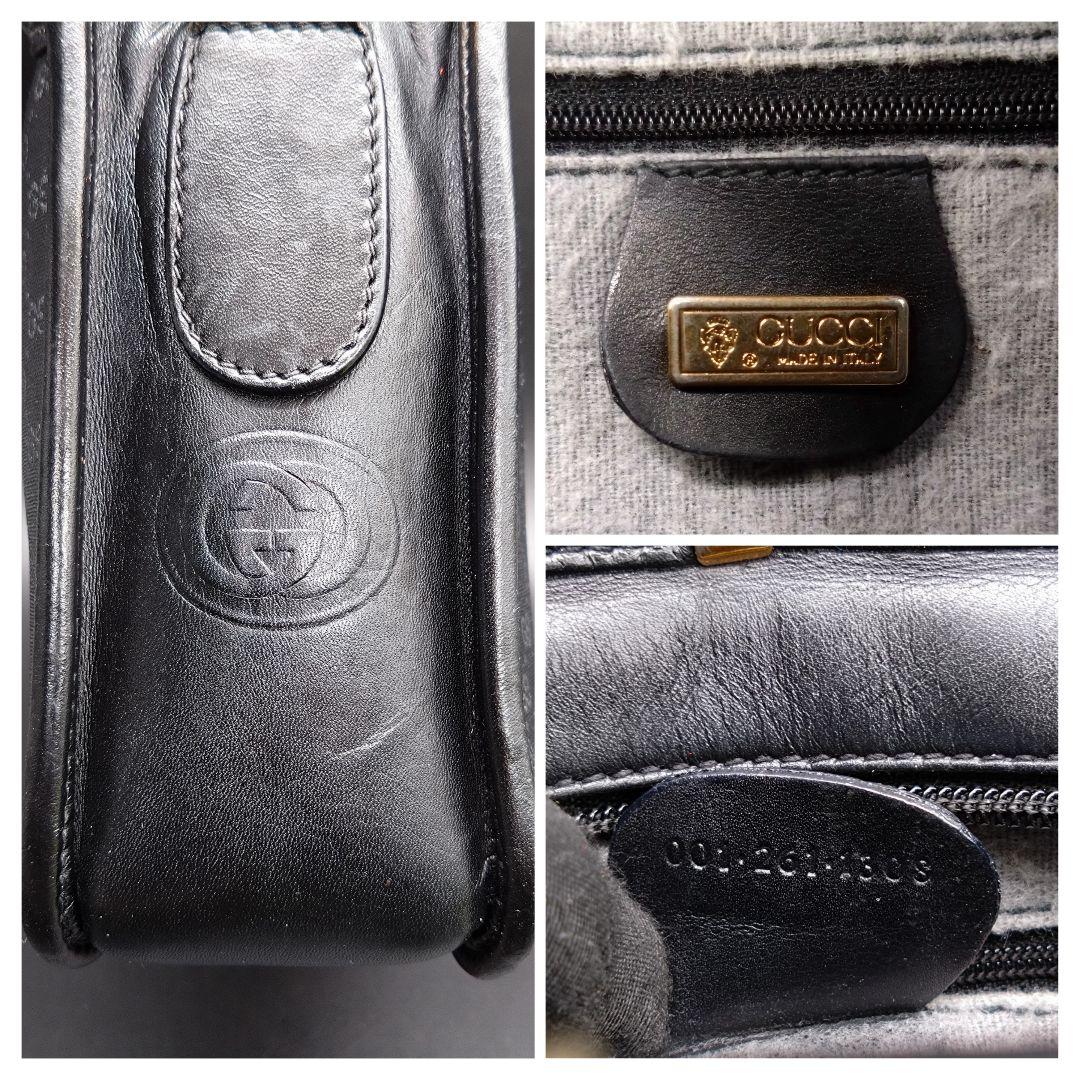 GUCCI ショルダーバッグ GG柄 クロスボディ バッグ 黒 オールドグッチ