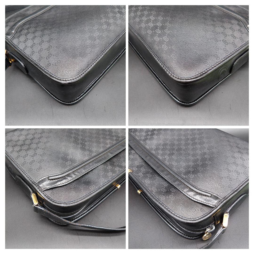GUCCI ショルダーバッグ GG柄 クロスボディ バッグ 黒 オールドグッチ
