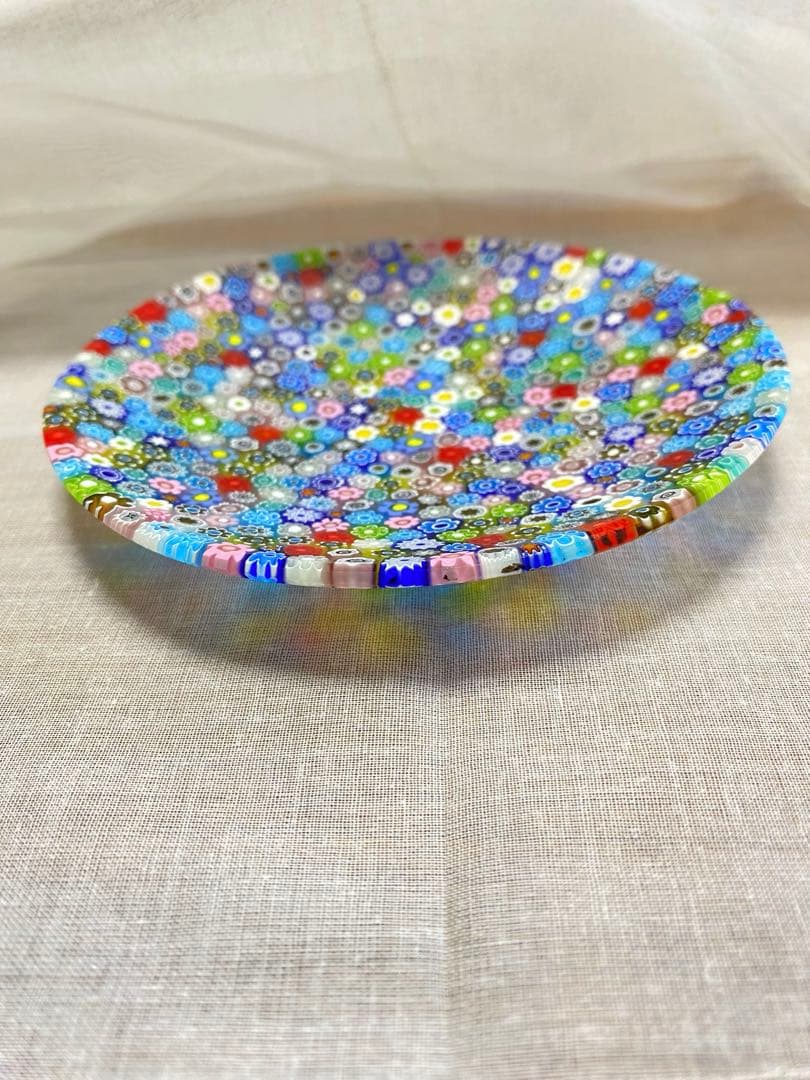 ベネチアンガラス　ムラーノ　ミルフィオリプレート