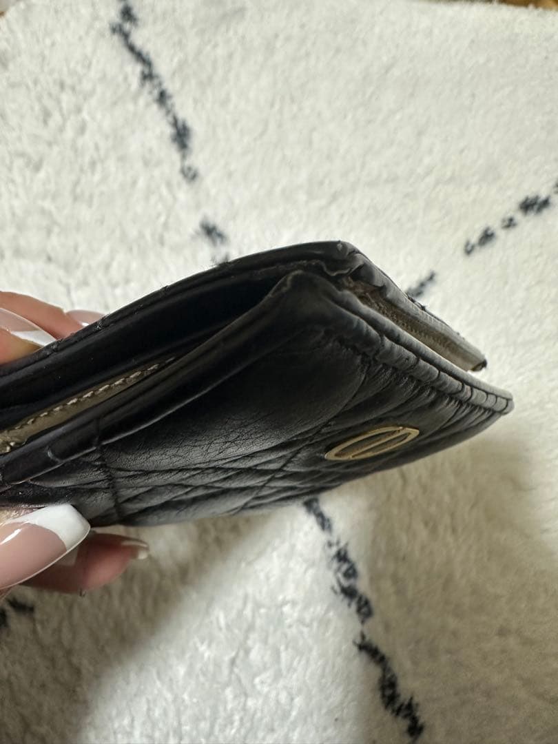 【タ】Christian Dior 二つ折り財布 ブラック