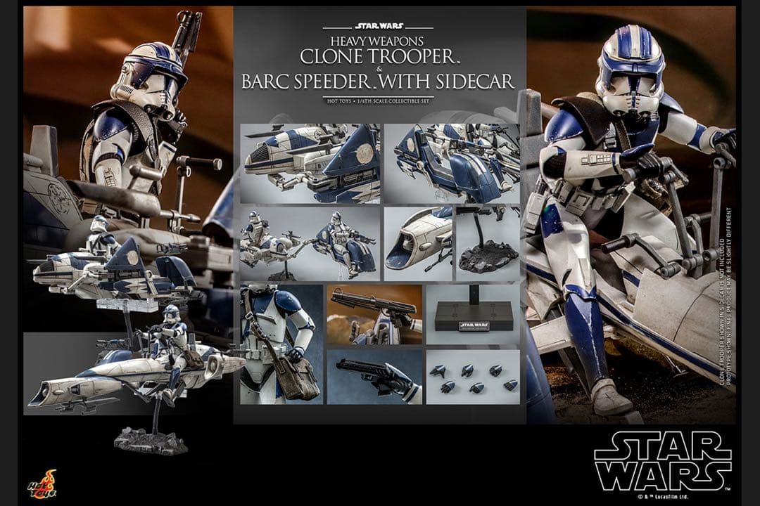 あ*ゝ様 ヘビーウェポン・クローン・トルーパー＆ＢＡＲＣスピーダー　　ホットトイ
