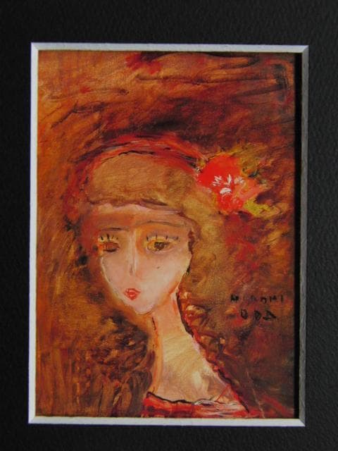 折田広喜、『少女』、希少な画集より、新品高級額・額装付