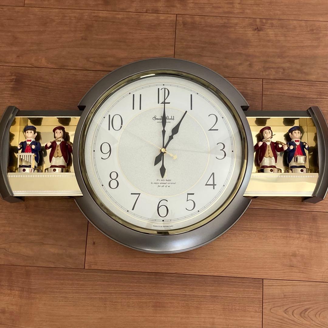 【美品】スモールワールド　音楽隊　掛時計　リズム時計　からくり時計