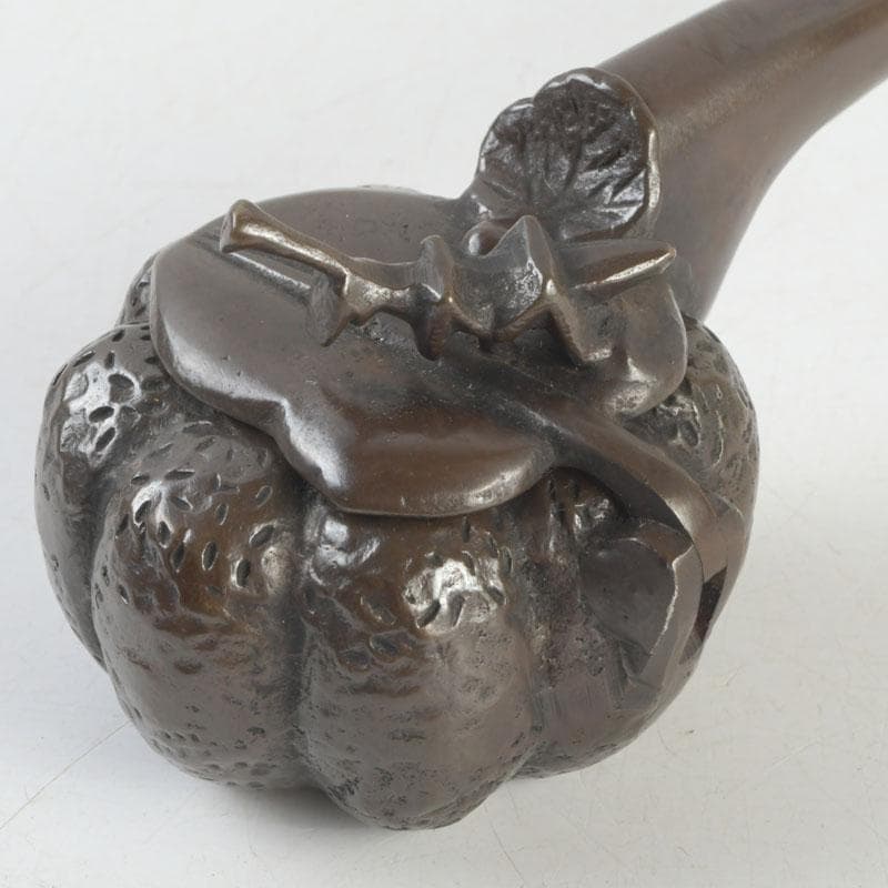 時代提げ物　書道具　古銅　矢立　3点　まとめて　時代箱付　M　9281