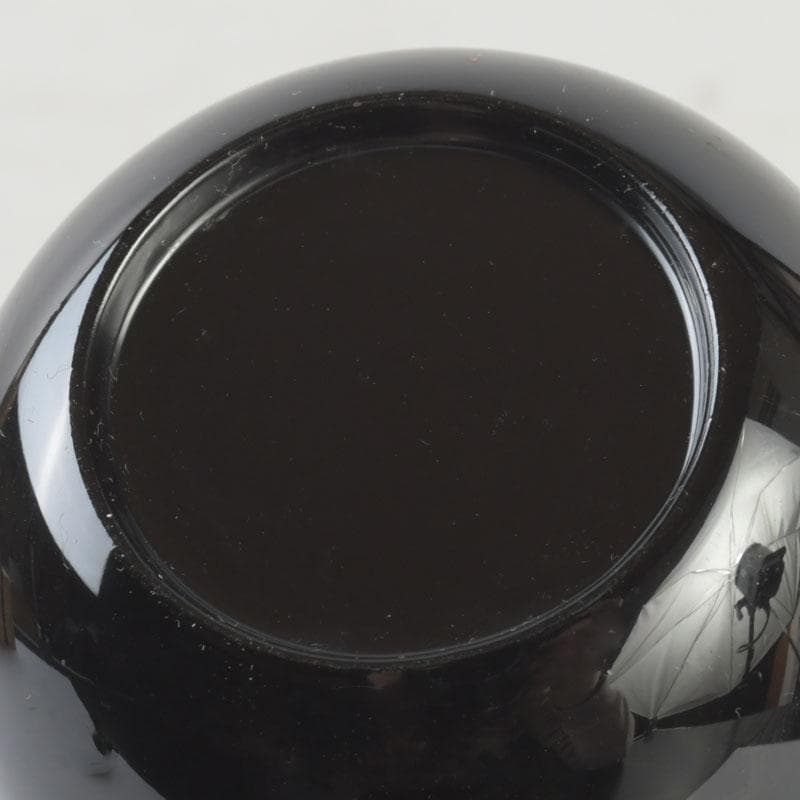 茶道具　山中塗　中嶋宗峰作　立雛蒔絵　内朱　中棗　共箱　V　9624