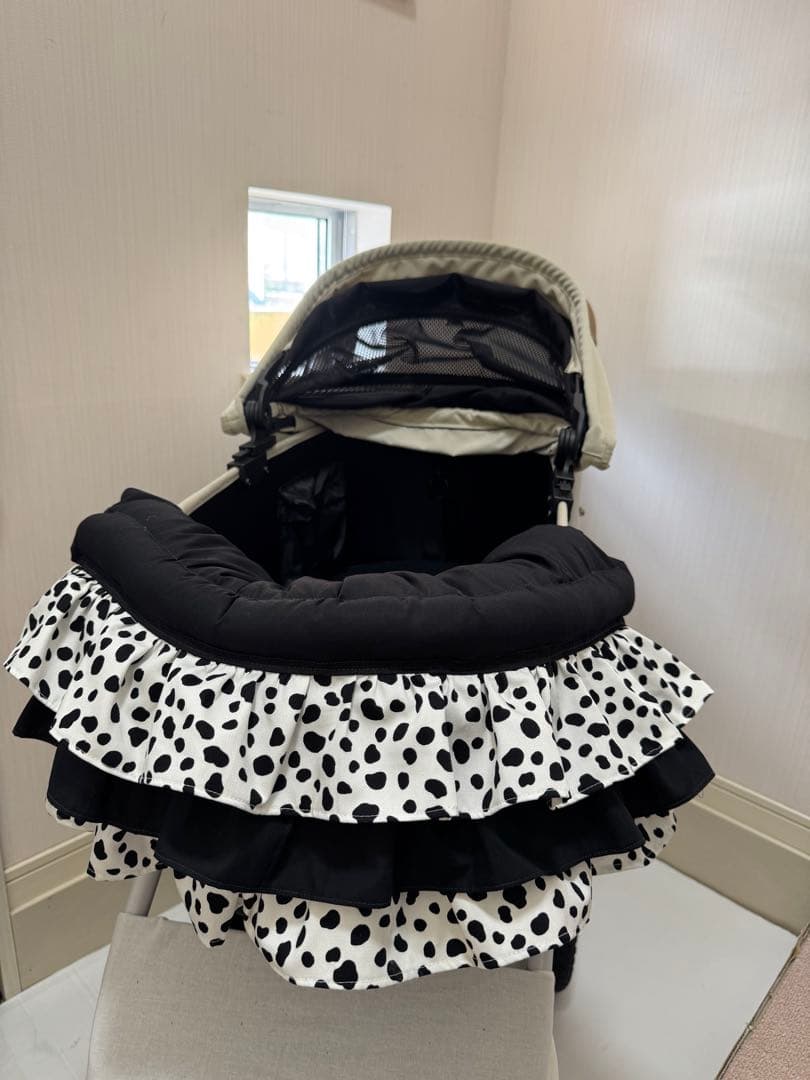 3点set カートクッション　コンフォーター　あごのせ　ダルメシアン柄