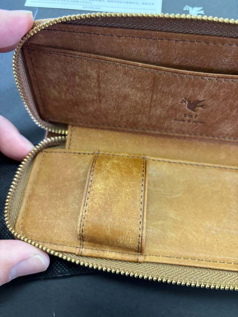 Miii8300 さん専用　sot プエブロレザーペンケース　キャメル　箱付き