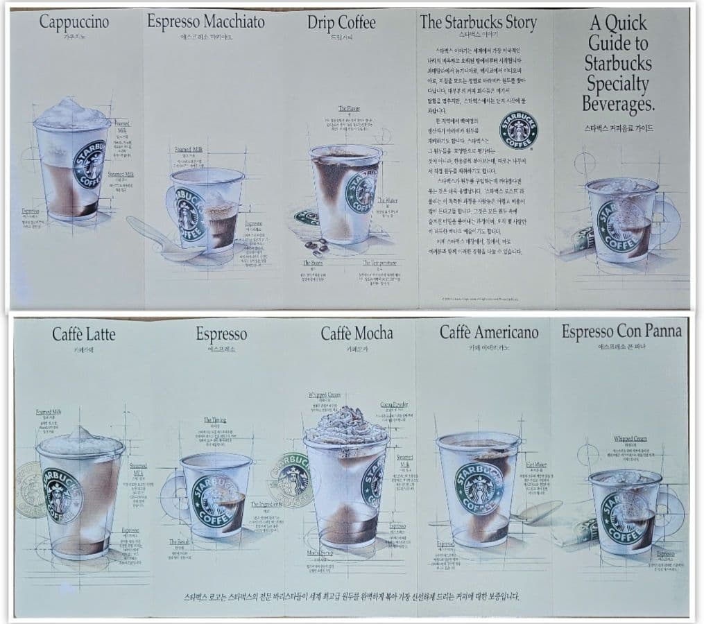 スターバックス　チラシ　コーヒーガイド　メニュー