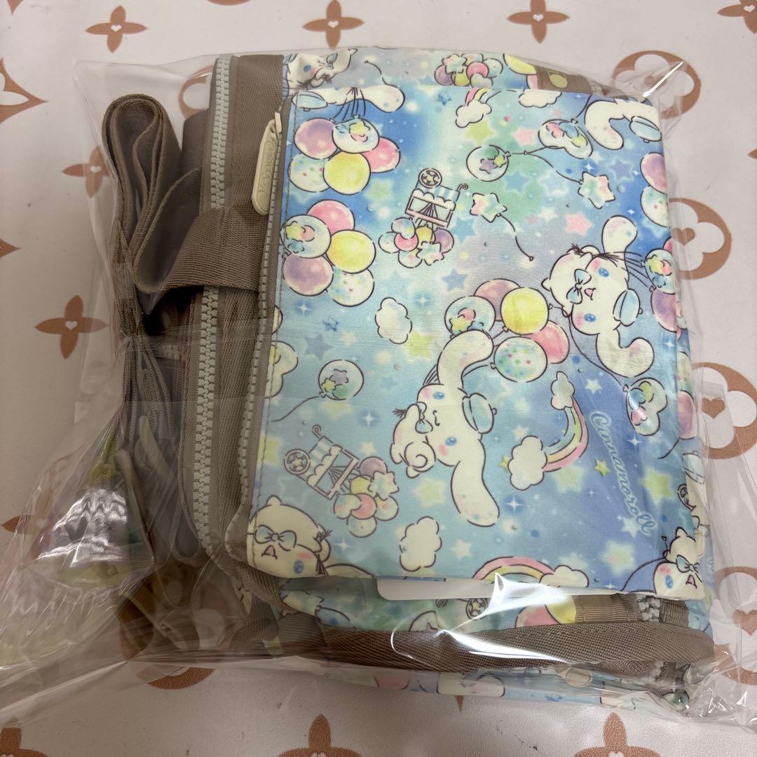 レスポートサック　サンリオシナモロールボタニカル　ボストンバッグ ラージサイズ