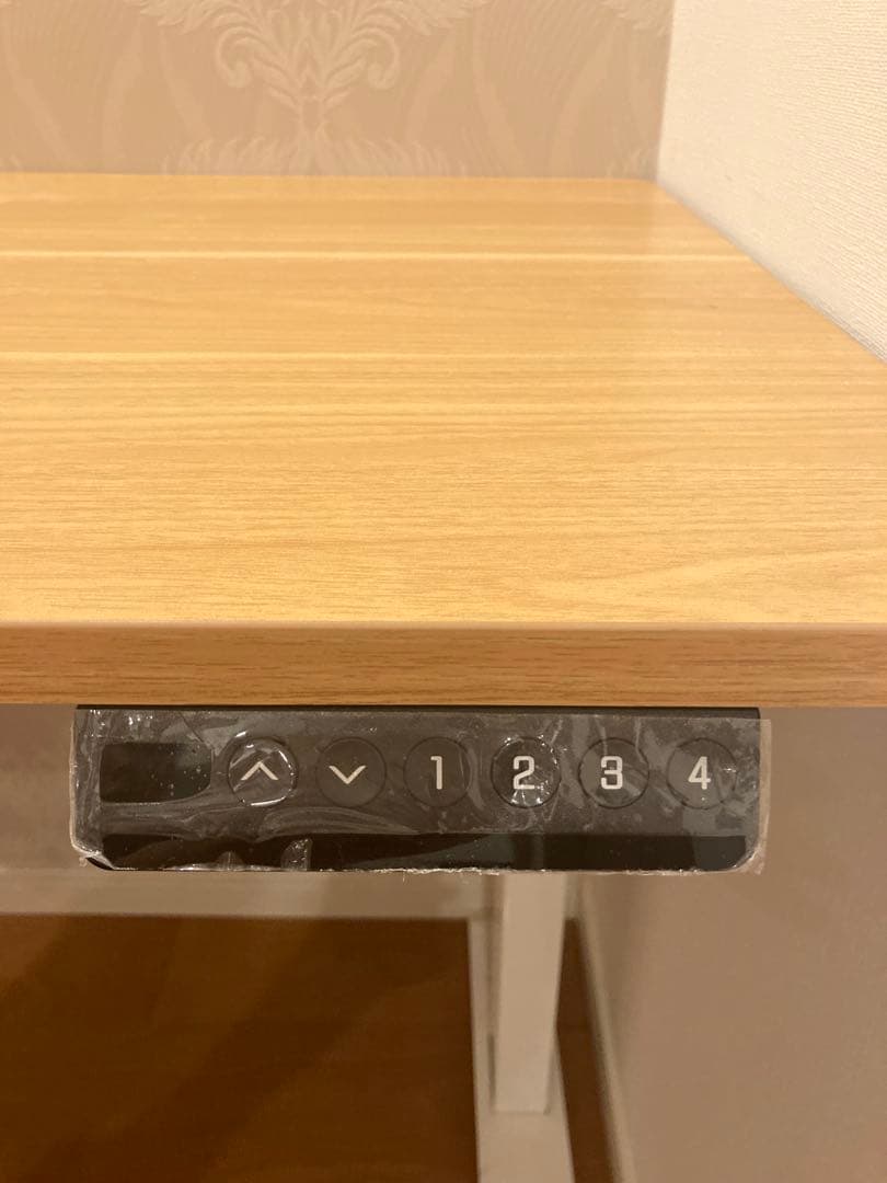 電動昇降式デスク　Flexi Spot E9（脚ホワイト+天板メープル）