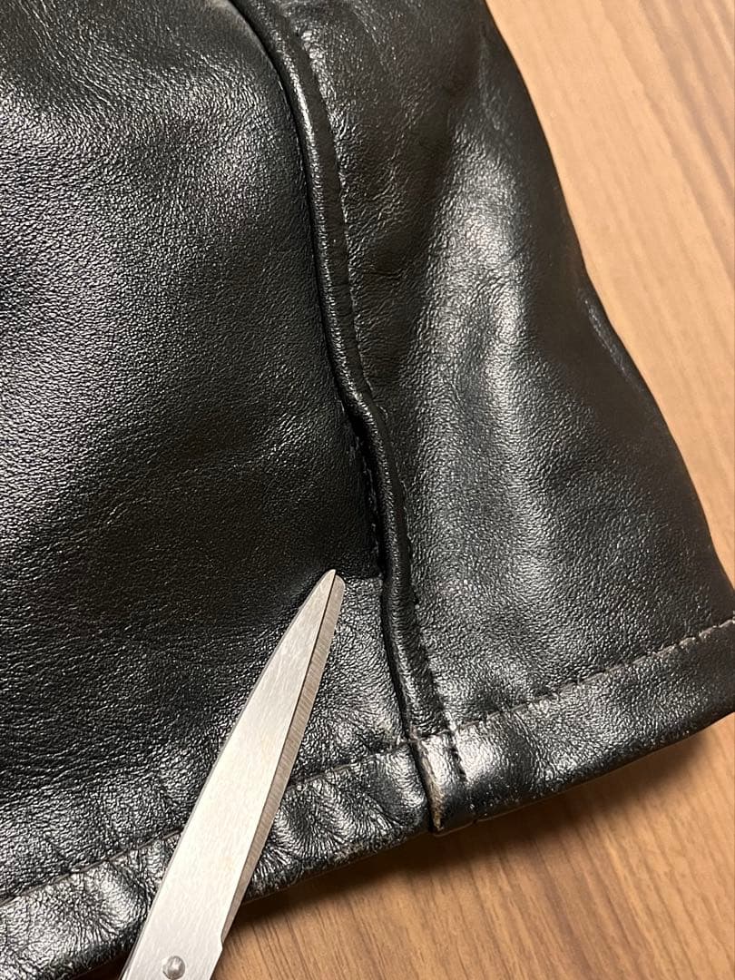 バ*サ様 ショット　ボア　ライナー付き　652 襟付　シングル　ライダース　アメ