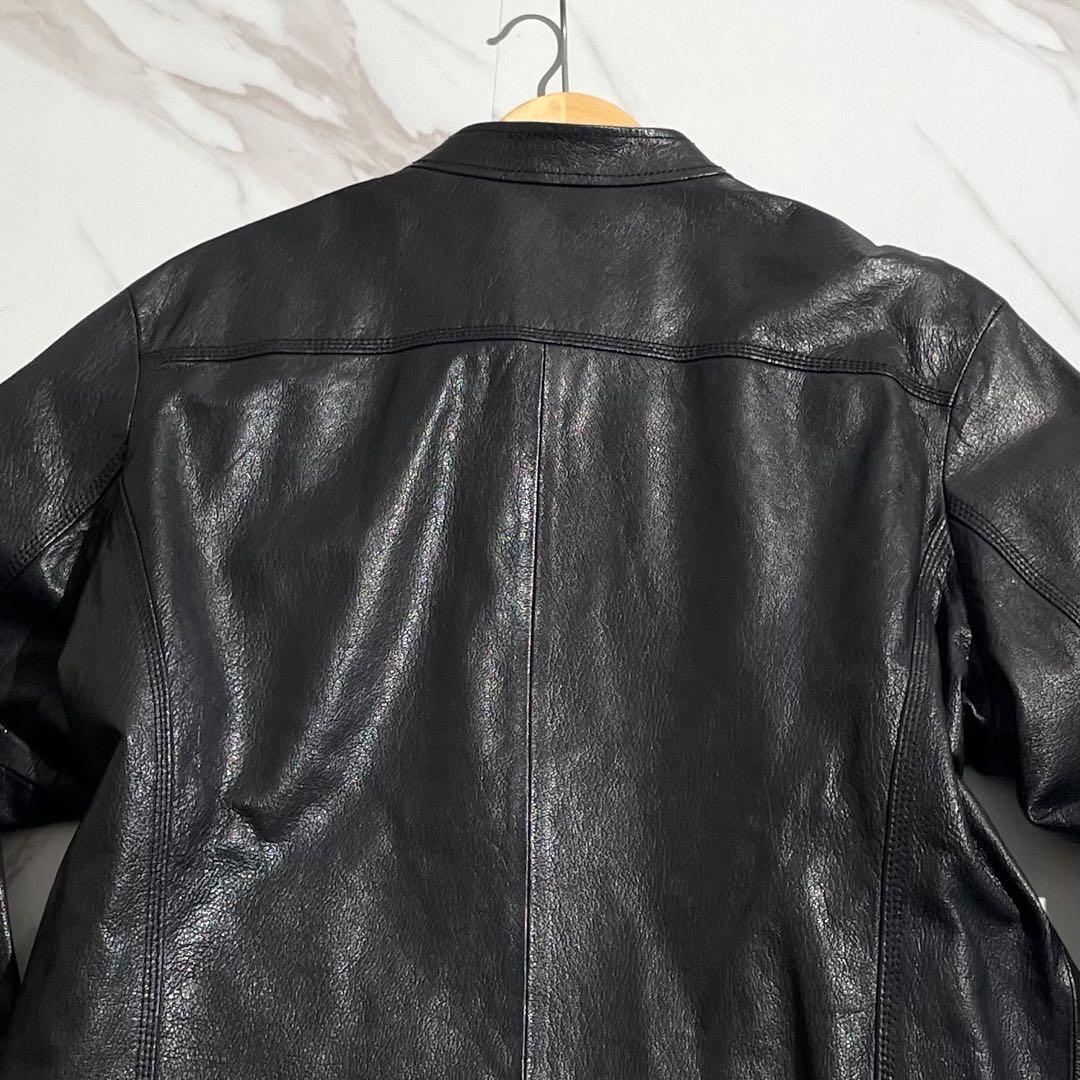 【極美品/L】DIESEL ディーゼル レザージャケット ライダース 牛革 黒