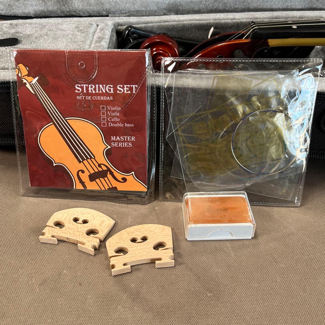 【未使用品】バイオリン 4/4 セット 付属品完備 弓2本 初心者用