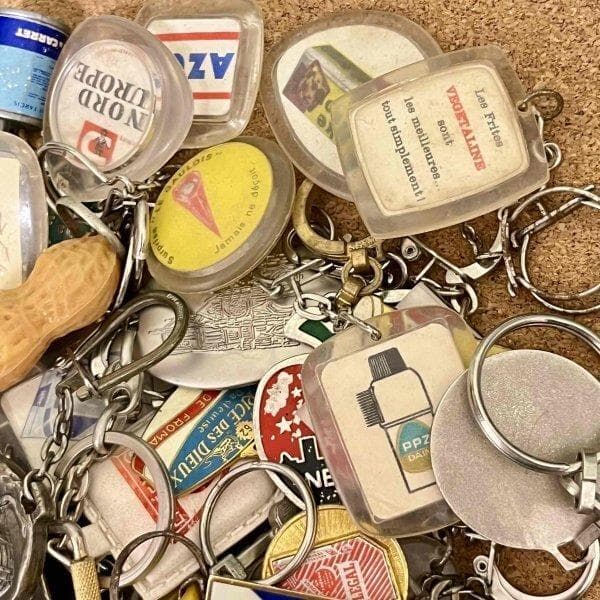 集めたくなる フレンチキーホルダー 100個セット フランス ヴィンテージ 1