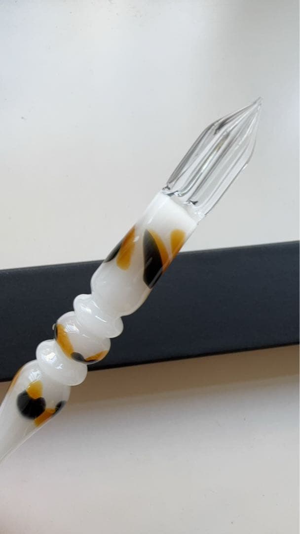 aun ガラスペン クラッシック　ステム　みけB(新品未使用）