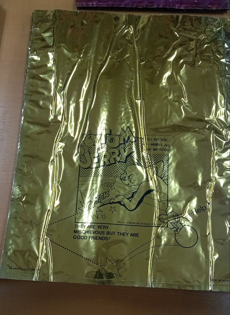 【未使用品】トムとジェリー 袋 金 銀 紫 青 光沢あり 計24枚