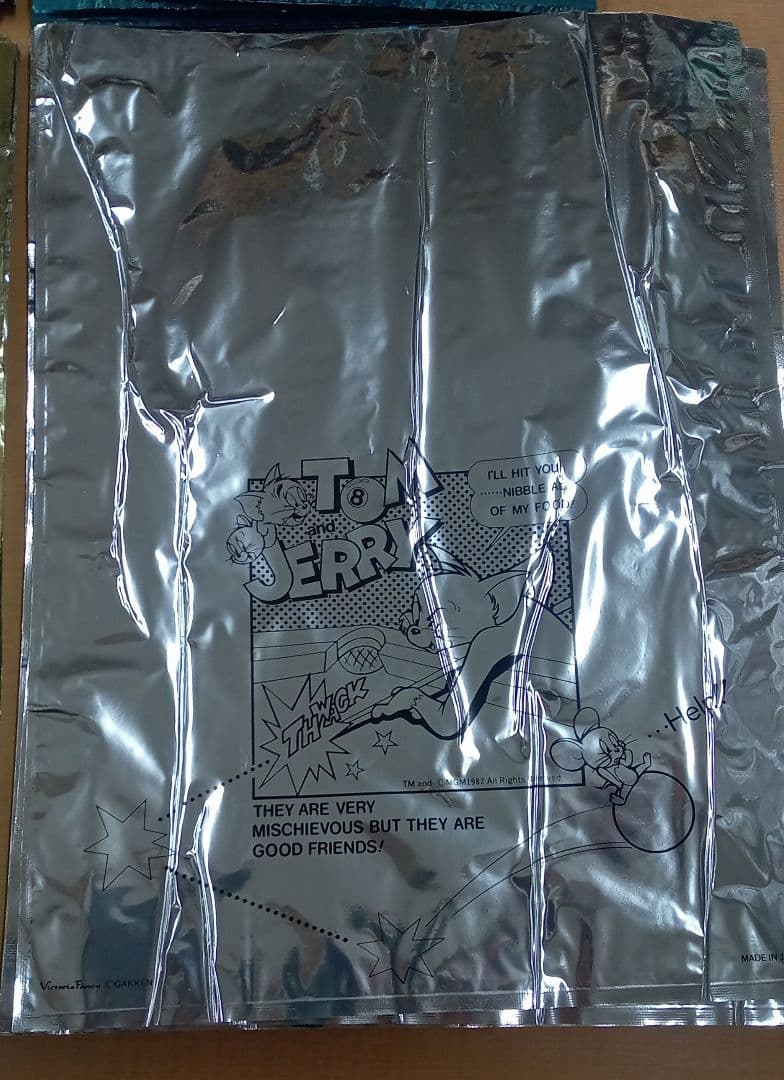【未使用品】トムとジェリー 袋 金 銀 紫 青 光沢あり 計24枚